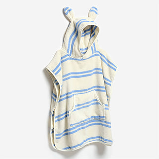Sunnylife - Kids Character Hooded Towel Sid the Seagull Blue Stripe