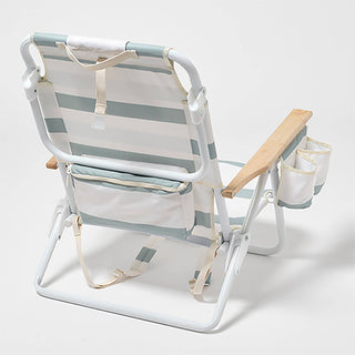 Sunnylife - Deluxe Beach Chair La Palma Sage Stripe