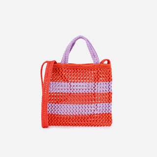 VERLOOP | knits - Stripe Raffia Mini Tote