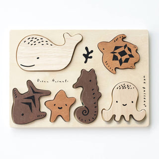 Wee Gallery - Wooden Tray Puzzle - Ocean Animals