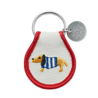 Three Potato Four - Patch Keychain - Sweater Dog