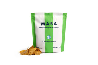 Ancient Crunch - MASA Tortilla Chips - Lime Flavor (2oz Bag Wholesale Case)