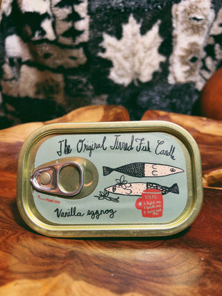 Tinned Fish Candle, vanilla Eggnog