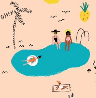 Carolyn Suzuki - POOL PARTY FOREVER - Birthday Card