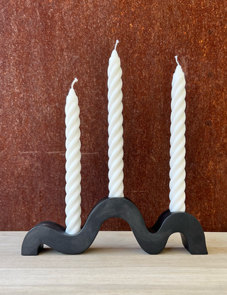 Well Hello Studio - Earth Tone Squiggle Candle Holder