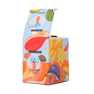 Helio Ferretti - LARGE INDIGO BLUE MUSHROOM CANDLE - HAND PAINTED HF