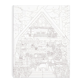 Chronicle Books - Surf Shack Hideaway 11 x 14 Paint By Number Kit