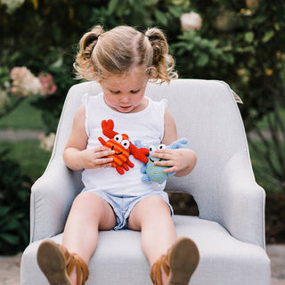 Pebble - Red Crab Rattle - Ocean-Themed Baby Toy