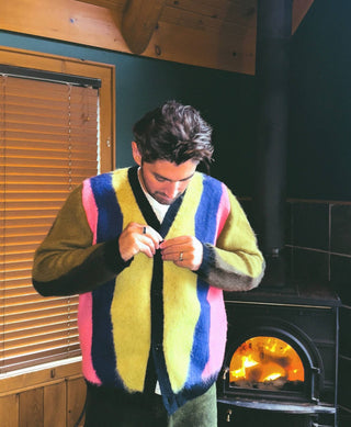 Good Days - Striped Mohair Cardigan