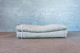 100% Linen Neutral (White) Cloth Napkins - Set of 2
