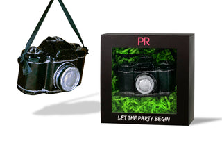 Party Rock | Photographers Camera Glass Ornament